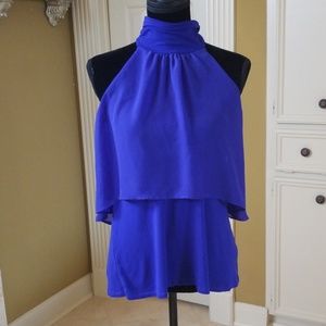 Cable and Guage royal blue sleeveless top
